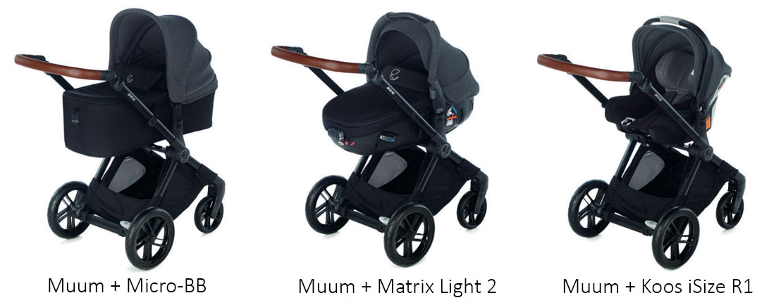 Бебешка количка Jane Muum Cold Black