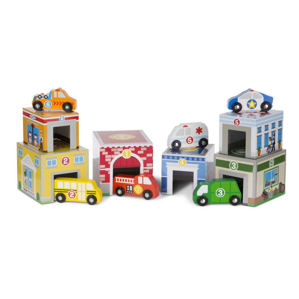 Дървени гаражи с коли Melissa and Doug 13576 