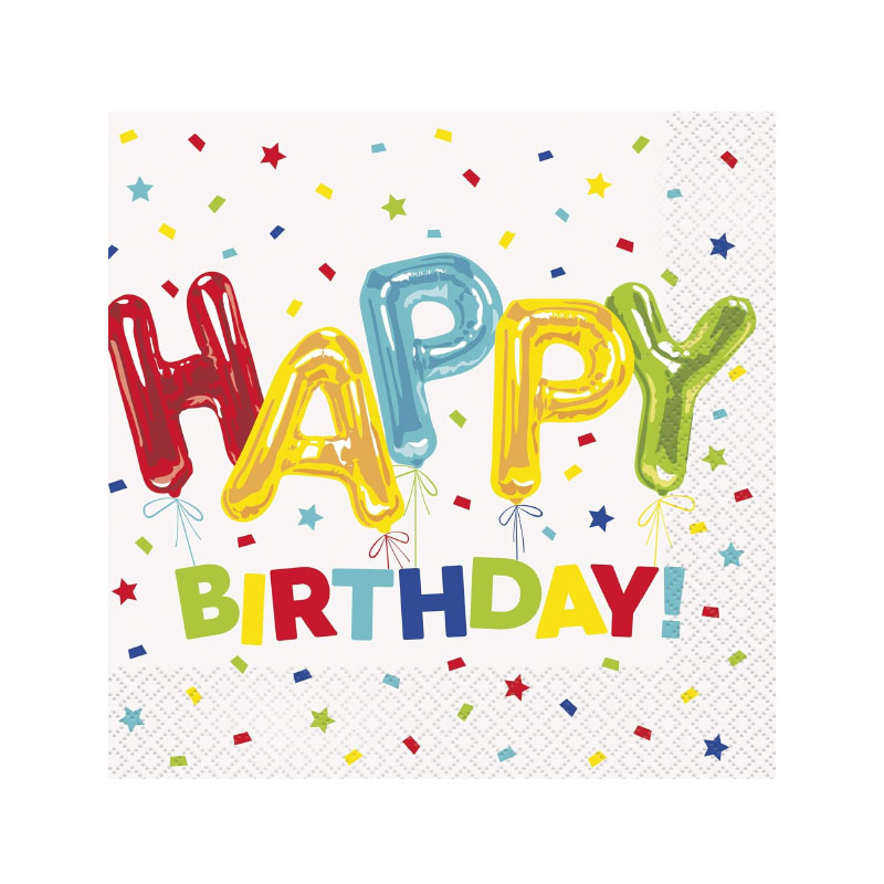 Салфетки Unique Happy Birthday 16бр. 