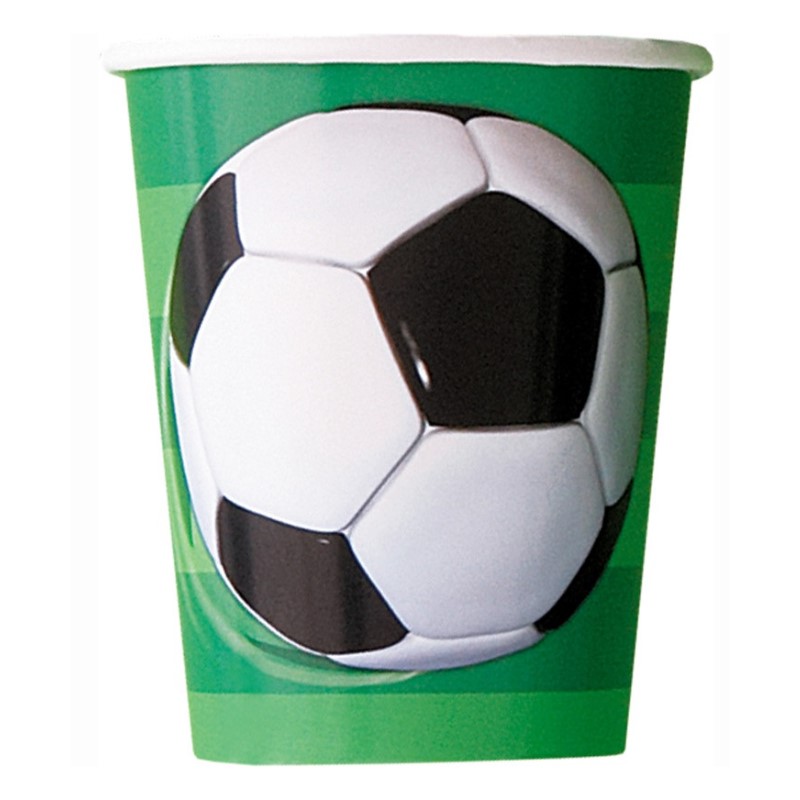 Хартиени чаши Unique 8бр. 3D Soccer