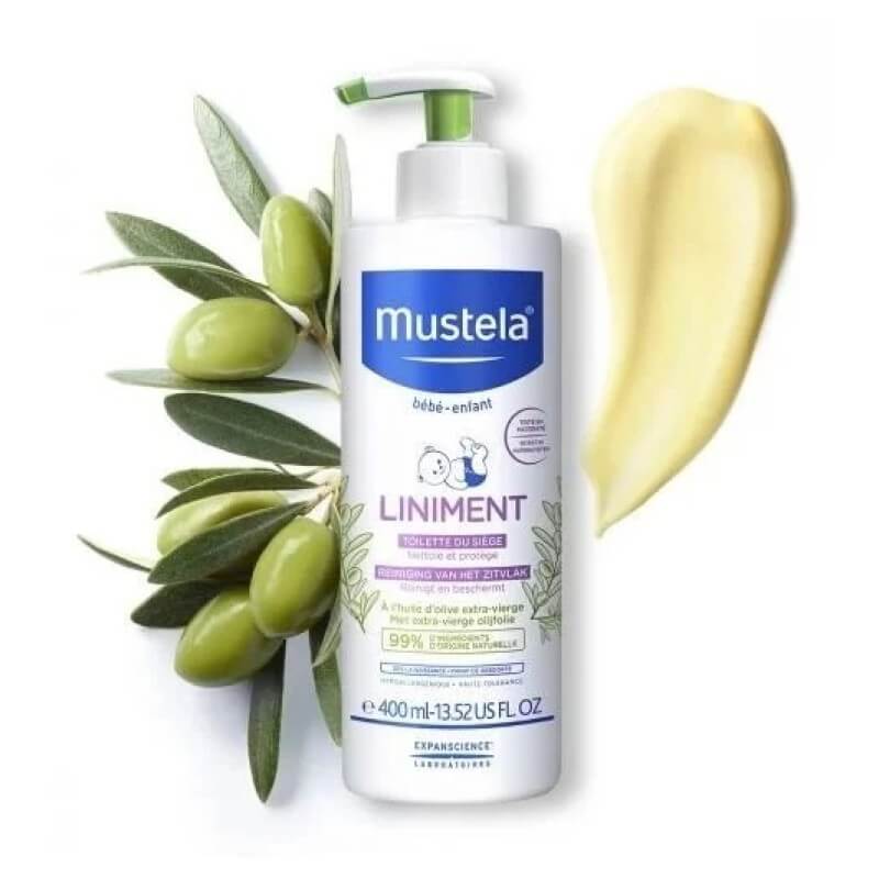 Почистващо бебешко мляко при смяна на пелени Mustela