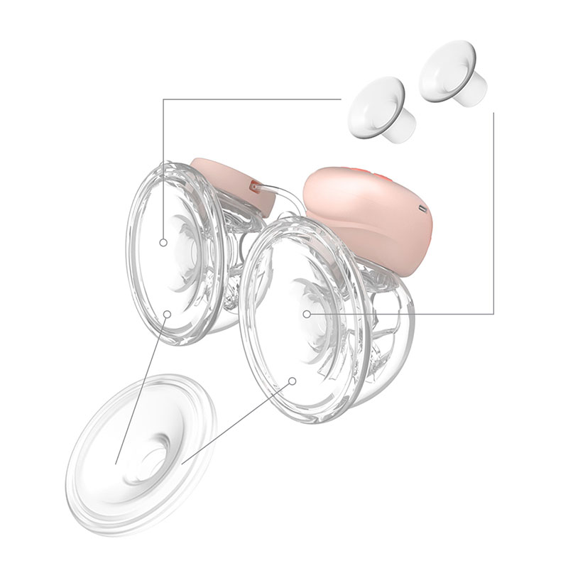 Резервни части BabyOno силиконови фунии и приставка за кърмене, 1002 KIT II