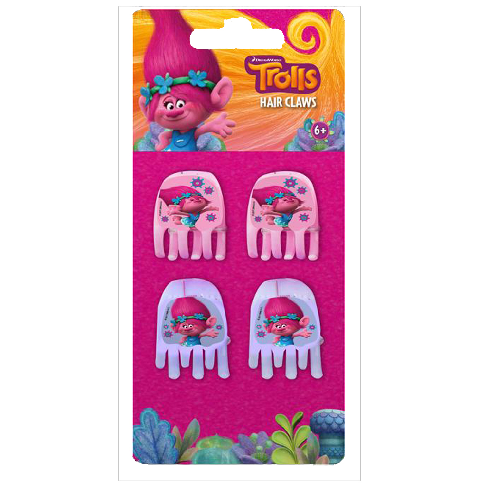 Щипки за коса 4бр. Trolls