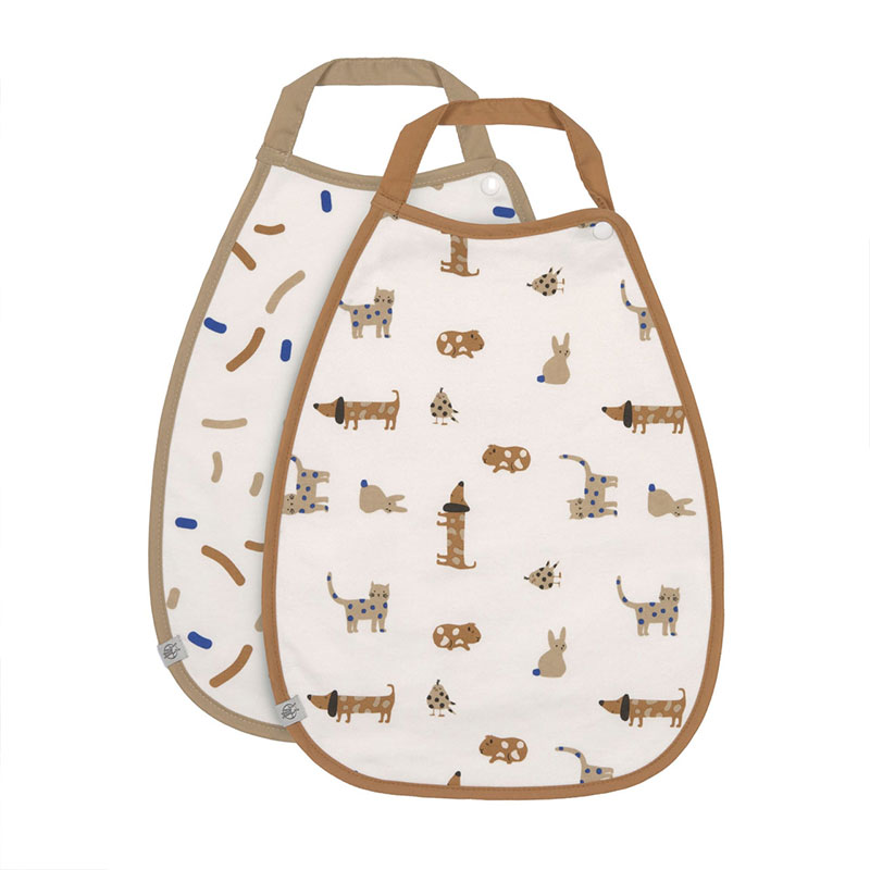Комплект лигавници Lassig Drop Bib Little Mateys Royal Blue, 2 бр