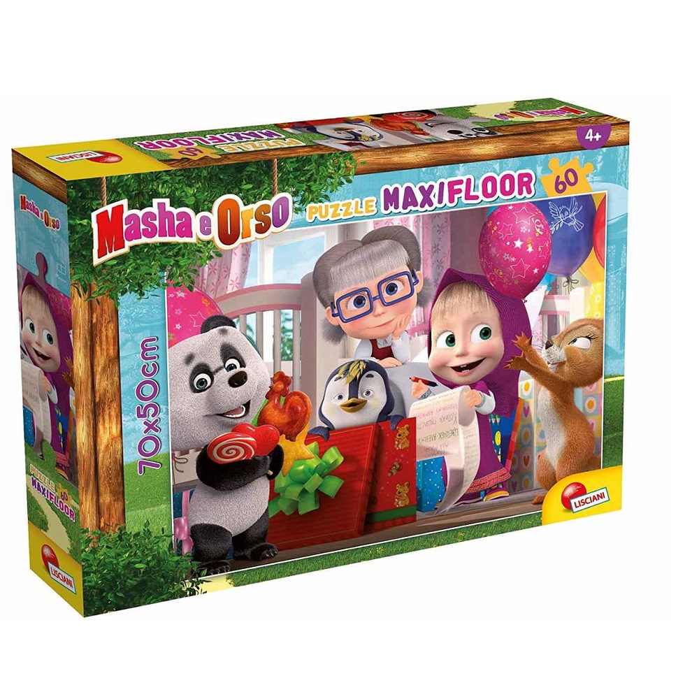 Пъзел Lisciani Masha and The Bear MAXI FLOOR Чудесен ден 60 ч. 