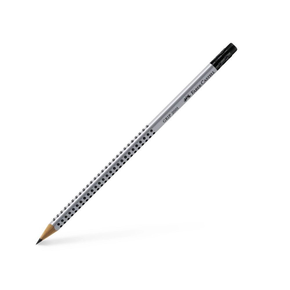 Молив  Faber-Castell Grip 2001 чернографитен + гума