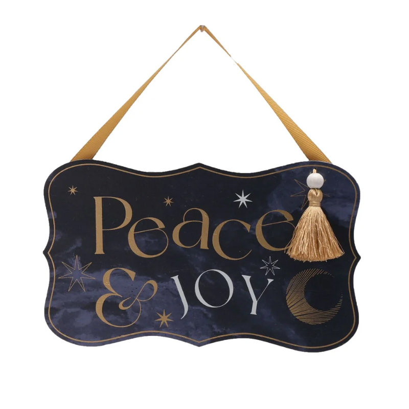 Дървена висяща декорация Widdop Bingham Peace and Joy