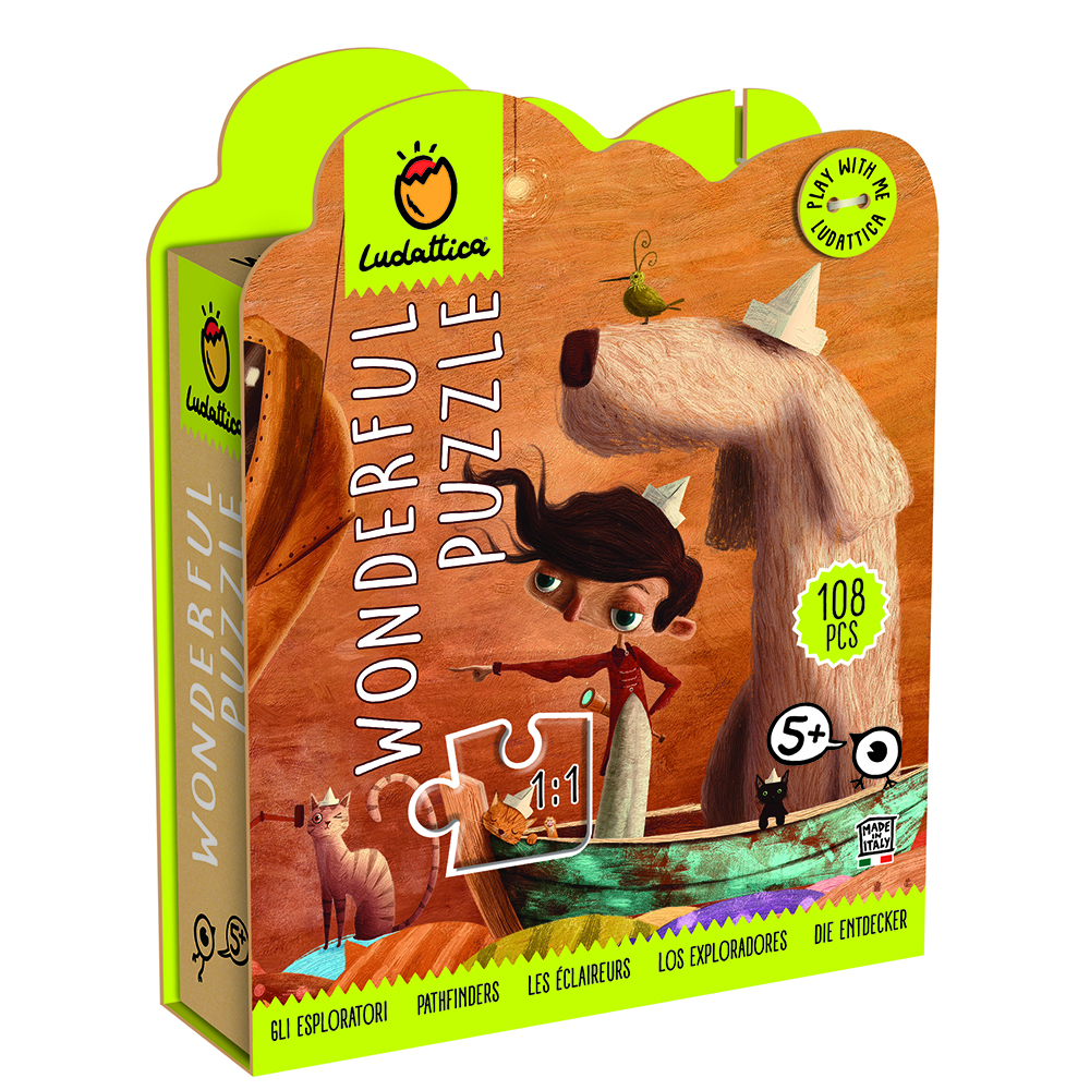 Детски пъзел Lisciani LUDATTICA WONDERFUL PUZZLE Gil esploratori 108ч.