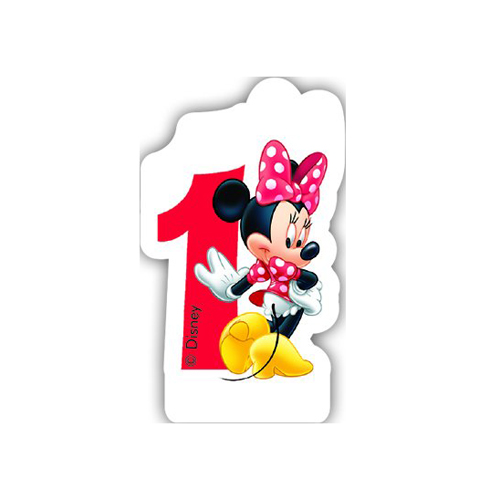 Свещ за рожден ден Procos номер 1 Minnie Mouse 82920