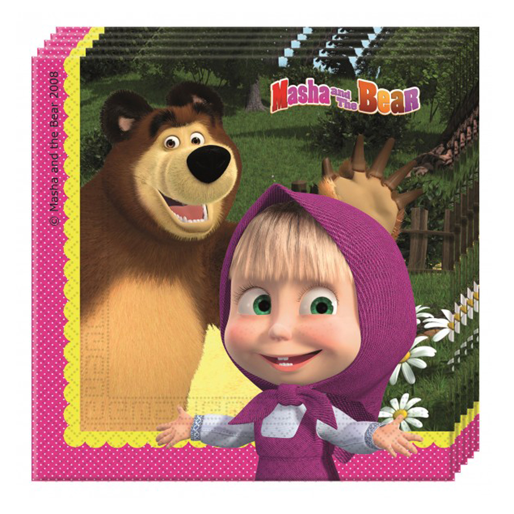 Салфетки Procos Masha and Bear 20 бр. 33x33 см 86514