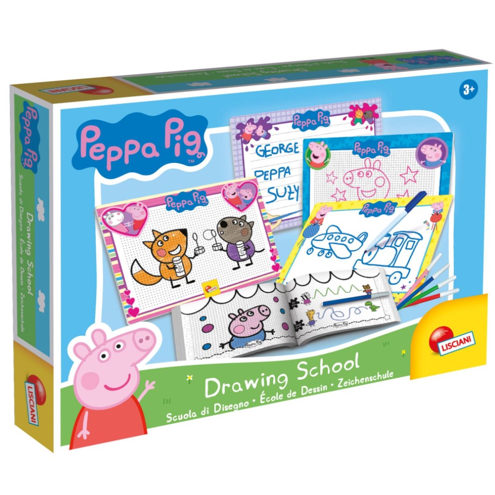 Комплект за рисуване Lisciani Peppa Pig Училище по рисуване