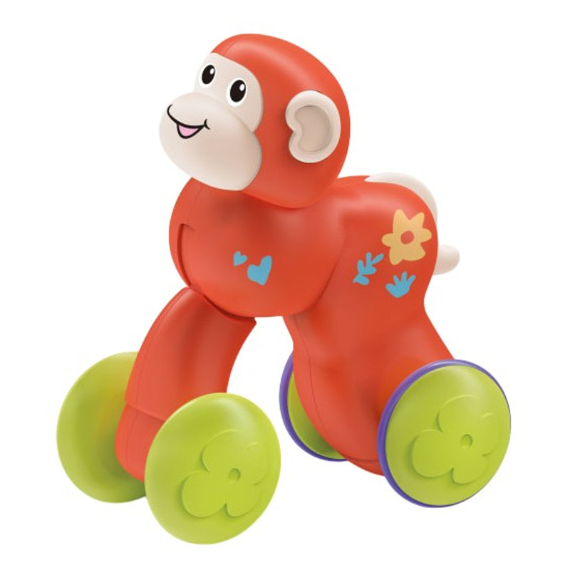 Бебешка играчка за бутане Raya Toys Little Pal Маймунка на колела