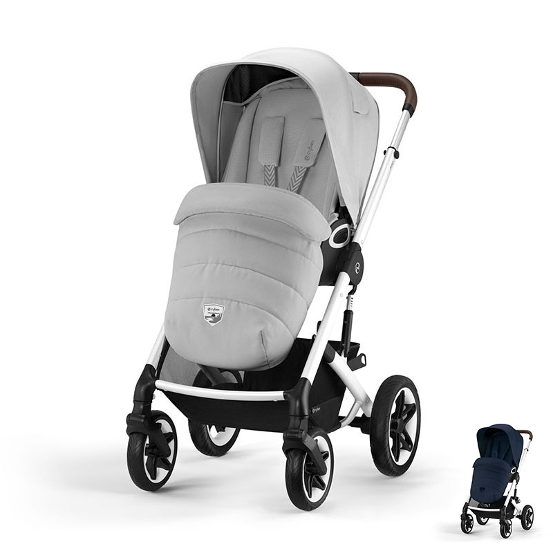 Бебешка количка Cybex Talos S Lux, сребристо шаси