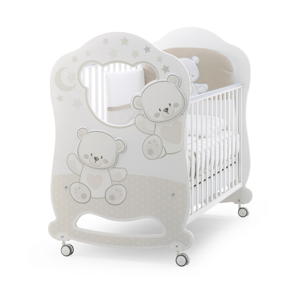 Бебешка кошара Italbaby JOLIE Oblò White / Choco