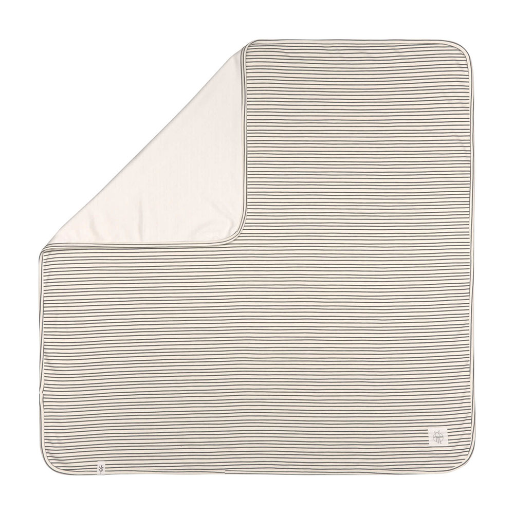 Бебешко одеяло Lassig GOTS Striped Grey 80/80 см