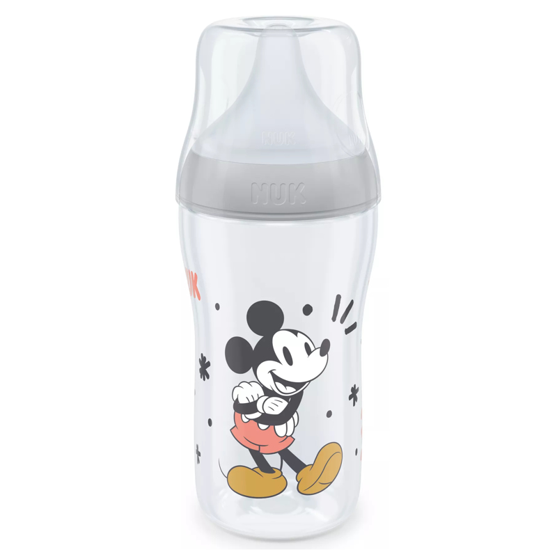 Бебешко пластмасово шише Nuk Perfect Match Disney Mickey Mouse, 260 мл., 3 м+