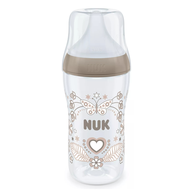 Бебешко шише Nuk Perfect Match Temperature Control Heart,  3м+, 260 мл.