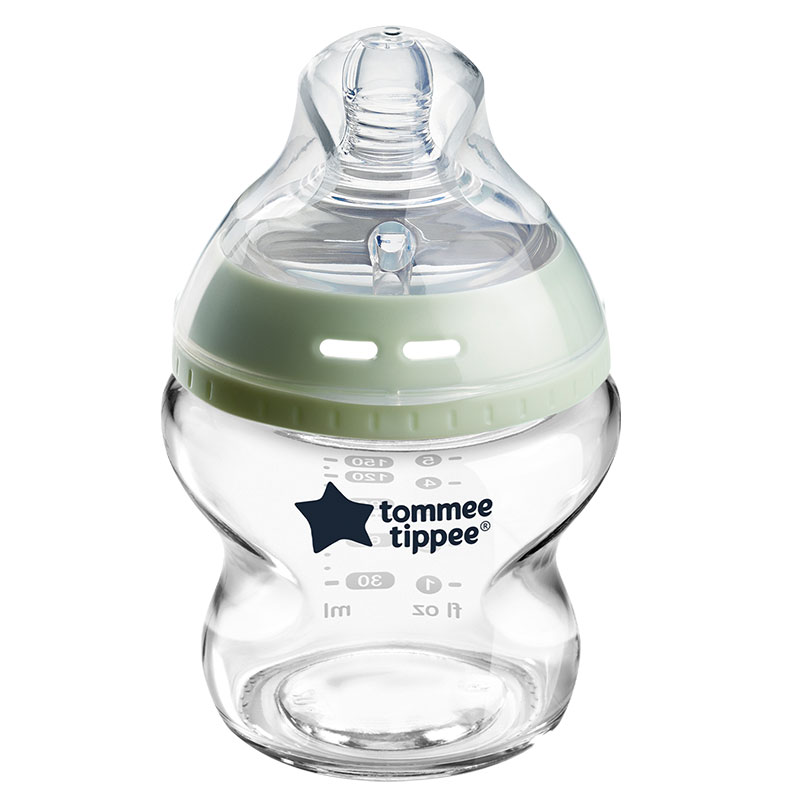 Бебешко шише стъклено Tommee Tippee Easi-Vent, 150 мл