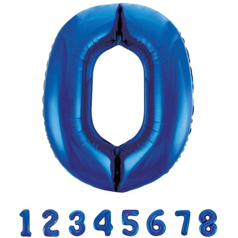 Фолиев балон за рожден ден Unique Blue