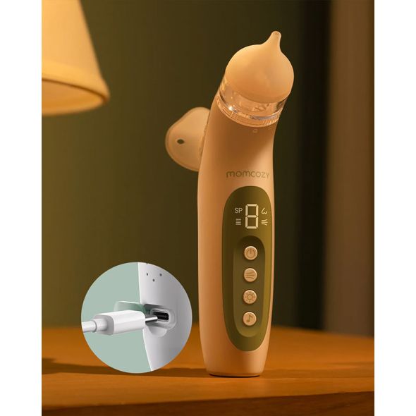 Електрически аспиратор за нос за бебета и деца 2 в 1 Momcozy със спрей и вакуум, със светлина и музика - 8