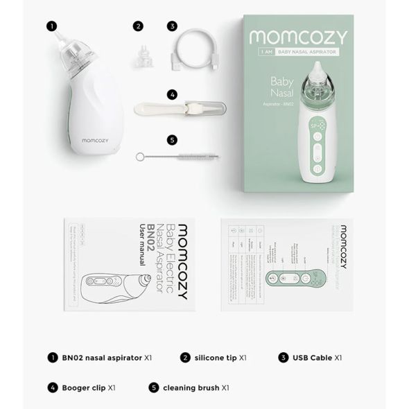 Електрически аспиратор за нос за бебе​ Momcozy - 8