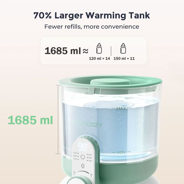 Нагревател и дозатор за вода за приготвяне на адаптирано мляко Momcozy с двойни светлини - 2