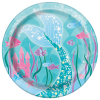 Хартиени чинийки Unique Mermaid 8бр. 18см.