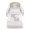 Спален комплект Italbaby Jolie Maxi 5 ч. 100х130 см. White / Dove Grey с обиколник, с бродерия