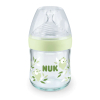 Бебешко шише за хранене стъклено  със силиконов биберон NUK TEMPERATURE CONTROL   0-6м 120 мл