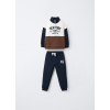 4655387 JOGGING SET MARRONE/BLU