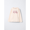 4668543 T-SHIRT L/S CREAM PINK