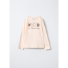 4668555 T-SHIRT L/S CREAM PINK