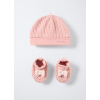 4658138 SET HAT+SHOE SILVER PINK T.U.
