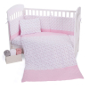 Бебешки спален комплект Kikka Boo Pink Flowers, с обиколник, 5 части, 60 х 120 см.
