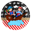 Парти чинийки Procos Pirates 8 бр. 23 см 88417