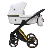 Бебешка количка Tutek DIAMOS | VX 3в1 White GOLD5 BLACK/GOLD ECO