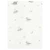 Бебешки чаршаф с ластик Bimbidreams TREX White/Green, 40x80 см.