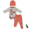 Бебешки комплект Bebetto Little guy, 3 части, 0-9 м., T3235