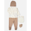 Бебешки комплект Bebetto ORGANIC WELCOME BABY, 5ч., 0-3 м., Z1165     