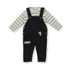 Бебешки комплект Bebetto Striped Anthracite гащеризон и блуза, 2 части, 6-24 м., K4015
