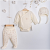 Бебешки комплект Ciсcim Baby Цветя, екрю, 3 части, 1-3м., U4912