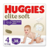 Бебешки пелени гащички HUGGIES Elite Soft, Размер 9-14 кг, 38 бр.