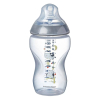 Бебешко шише Tommee Tippee Easi Vent, 3м+, 340 мл., с дизайн Бухали, Син