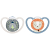 Силиконова залъгалка Nuk Perfect Match Air Night с кутийка, 2бр. 0-6 м.