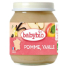 Био плодово пюре Babybio ябълки, 130гр. 4м.+