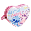 Детска чанта през рамо Cerda Disney Stitch, с форма на сърце, 2100005667, 15 см.