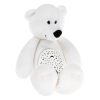 Детска нощна лампа Raya Toys Бяло мече, с проектор и звуци