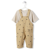 Детски гащеризон с тениска Bebetto Owl Boy Бежов, 1-5 години, K3942