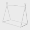Детско легло тип палатка Roba Montessori Tipi White, дърво, 70/140 см