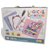 Двулицев пъзел Raya Toys Logical Cognition Животни и МПС, с маркер, 58 ч.